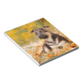 Autumn German shepherd puppy Notitieblok (Schuin)
