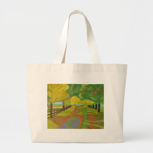 Autumn - Gestorven bladeren Grote Tote Bag (Voorkant)