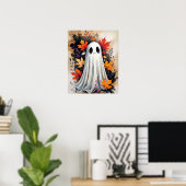 Autumn Ghost - Gezellig Halloween & Herfst Poster (Thuiskantoor)