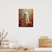 Autumn Ghost - Gezellig Halloween & Herfst Poster (Keuken)
