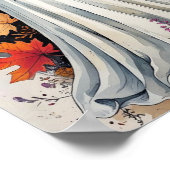 Autumn Ghost - Gezellig Halloween & Herfst Poster (Hoek)