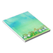 Autumn Ghost Pumpkins Waterverf Lined Notitieblok (Schuin)