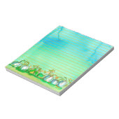 Autumn Ghost Pumpkins Waterverf Lined Notitieblok (Linkerzijde)