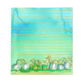 Autumn Ghost Pumpkins Waterverf Lined Notitieblok (Voorkant)