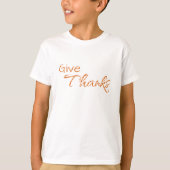 Autumn Gingham Geef Bedankt Kinderen T-shirt (Voorkant)