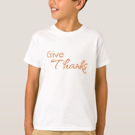 Autumn Gingham Geef Bedankt Kinderen T-shirt (Voorkant)