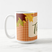 Autumn Gingham Thanksgiving Coffee Mok (Links)