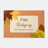 Autumn Gingham Thanksgiving Doormat Deurmat (Voorkant)
