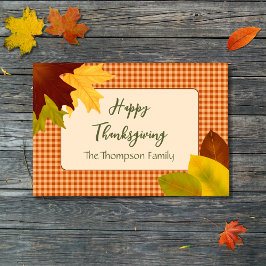 Autumn Gingham Thanksgiving Doormat Deurmat