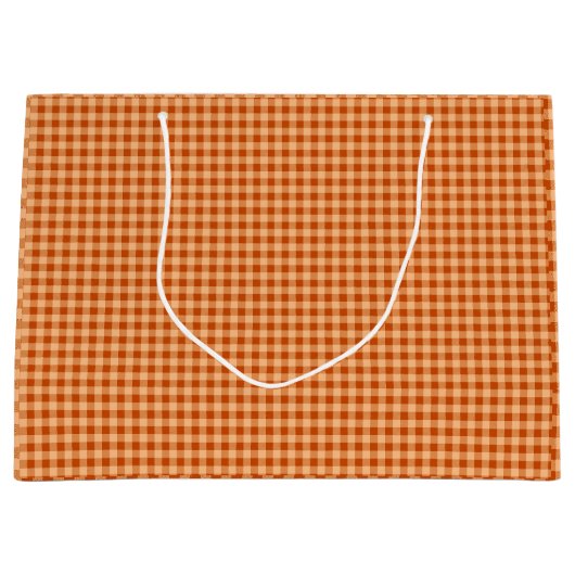 Autumn Gingham Thanksgiving Groot Cadeauzakje (Voorkant)