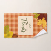 Autumn Gingham Thanksgiving Handdoek (Handdoek)