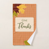 Autumn Gingham Thanksgiving Handdoek (Handdoek)