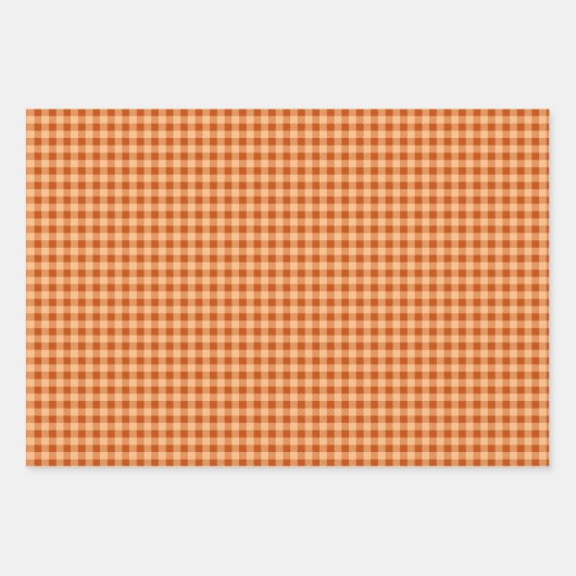Autumn Gingham Thanksgiving Inpakpapier Vel (Voorkant 3)