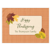 Autumn Gingham Thanksgiving tafelkleed (Voorkant (Horizontaal))