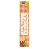 Autumn Gingham Thanksgiving Tafelloper (Voorkant)