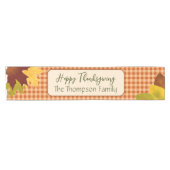 Autumn Gingham Thanksgiving Tafelloper (Horizontaal)