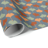 Autumn Ginkgo Leaf Pattern Cadeaupapier (Rol Hoek)