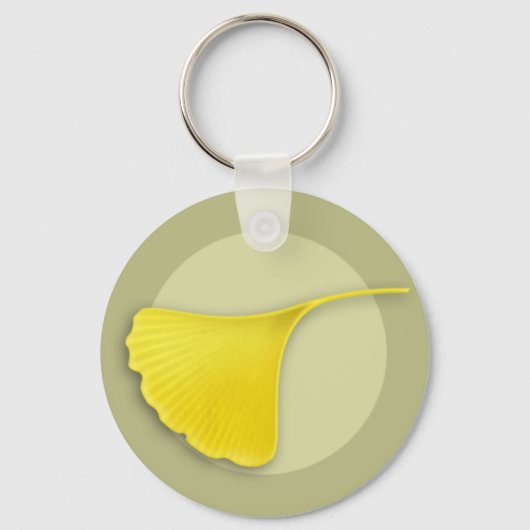 Autumn Ginkgo Leaf Sleutelhanger (Voorkant)