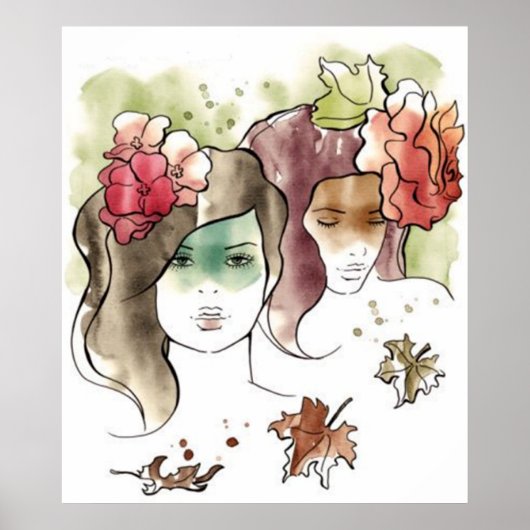 Autumn Girls Poster (Voorkant)