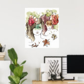Autumn Girls Poster (Thuiskantoor)