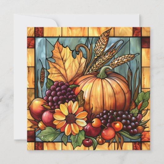 Autumn Glas in lood Art Kaart (Voorkant)