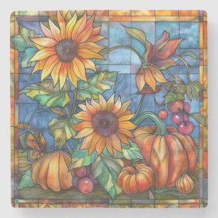 Autumn Glas in lood Art Onderzetter