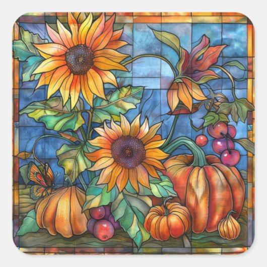 Autumn Glas in lood Art Stickers (Voorkant)