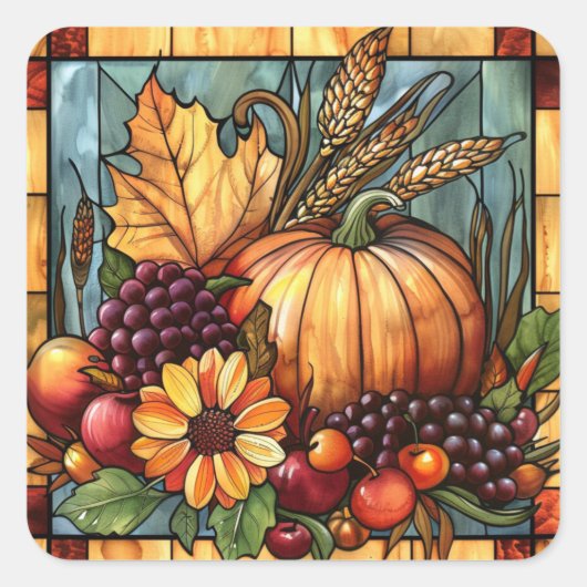 Autumn Glas in lood Art Stickers (Voorkant)