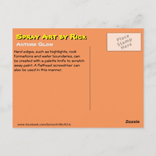 Autumn Glow Briefkaart (Achterkant)