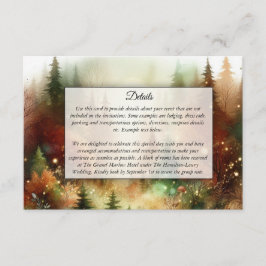 Autumn Glow in the Enchanted Forest Wedding Informatiekaartje