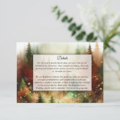 Autumn Glow in the Enchanted Forest Wedding Informatiekaartje (Staand voorkant)