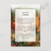 Autumn Glow in the Enchanted Forest Wedding Informatiekaartje (Voorkant)