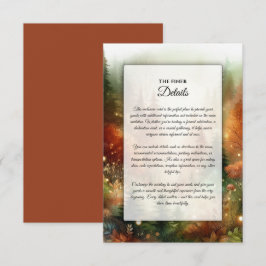 Autumn Glow in the Enchanted Forest Wedding Informatiekaartje