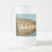 Autumn Glow Lake Springfield Frosted Glass Beer Mu Matglas Bierpul (Voorkant links)