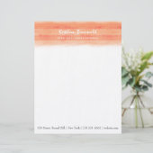 "Autumn Glow"-Waterverf Letterhead Briefhoofd Sjabloon (Staand voorkant)