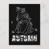 Autumn Gnome Black Background Colour Activity Briefkaart (Voorkant)