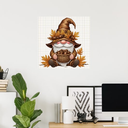 Autumn Gnome Poster (Thuiskantoor)
