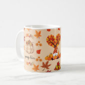 Autumn Gnome Pumpkin Fall Art Print Koffiemok (Voorkant links)
