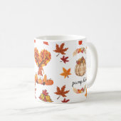 Autumn Gnome Pumpkin Fall Art Print Koffiemok (Voorkant rechts)