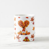Autumn Gnome Pumpkin Fall Art Print Koffiemok (Center)