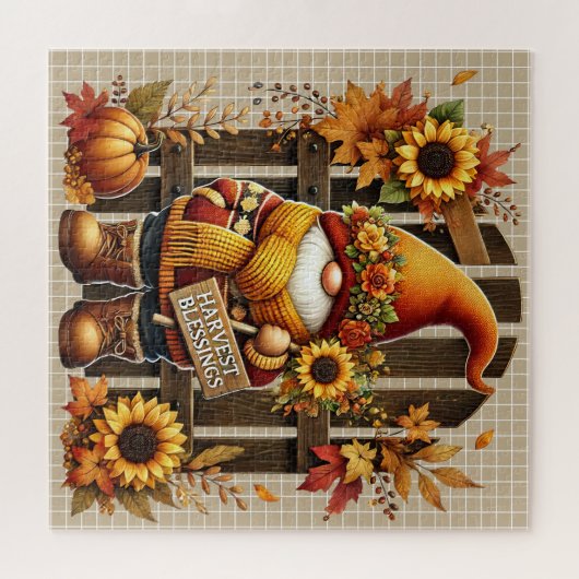 Autumn Gnome Puzzle Legpuzzel (Horizontaal)