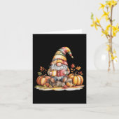 Autumn Gnome Reading Book With Pumpkins Fall Tank  Kaart (Gele Bloem)