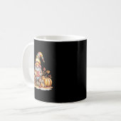 Autumn Gnome Reading Book With Pumpkins Fall Tank  Koffiemok (Voorkant links)