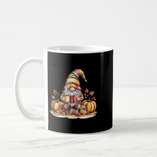 Autumn Gnome Reading Book With Pumpkins Fall Tank  Koffiemok (Links)
