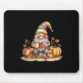 Autumn Gnome Reading Book With Pumpkins Fall Tank  Muismat (Voorkant)
