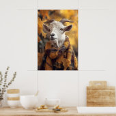 Autumn Goat Art Print, Rustic Fall Poster (Keuken)