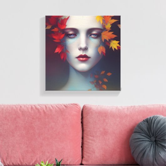 Autumn Goddess Canvas Print (Insitu (Woonkamer))