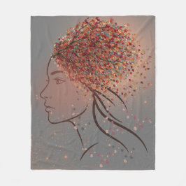 Autumn Goddess – Feminine Seasonal Art Fleece Deken