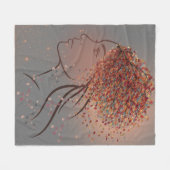 Autumn Goddess – Feminine Seasonal Art Fleece Deken (Voorkant (Horizontaal))