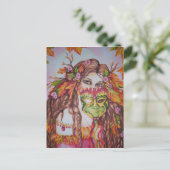 Autumn Goddess Harvest Moon Masquerade Briefkaart (Staand voorkant)